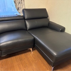 【美品】ソファ  レザー　オットマン