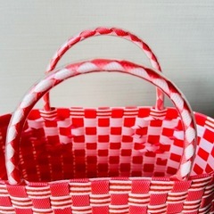 【未使用品】ツートンかごバック　 プラカゴ　の画像