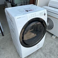 【動作保証あり】SHARP 2021年 ES-S7F-WL 7.0kg / 3.5kg ドラム式 洗濯乾燥機【管理KRS764】