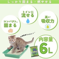 猫砂 ×4 トイレに流せるの画像