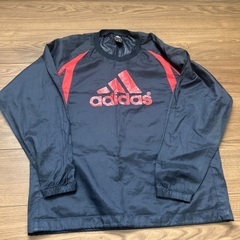 160センチ　adidas ピステ・ウィンドブレーカー 黒/赤