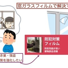 防犯、飛散防止など！窓フィルム施工！の画像