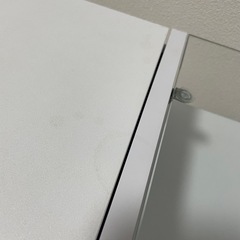 ローテーブル お洒落 白 引き出しと鏡付きの画像