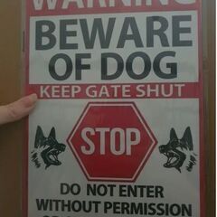 個人輸入　アメリカの警告サイン WARNING metal si...