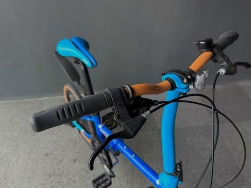 【美品】未使用PANTHER 折りたたみ自転車 7段変速 軽量コンパクト ブルー