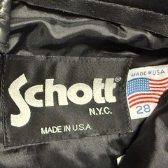 SCHOTT、ショット、レザーパンツ 28inchの画像