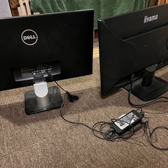モニター 2個セット　DELL iiyama 電源コード付き　ジャンク