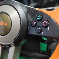 PXN V3PRO レーシングホイール　ペダルセット　オレンジ　PC/PS3/PS4/SWITCH/X-ONEの画像