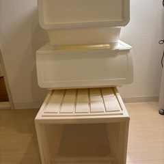 【無料】収納ケース3点セット（押し入れ収納・フタ付きボックス）