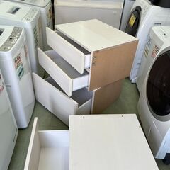 【リサイクルショップ ピカソ 小松原】🛏️✨棚付きシングルベッド＋ボンネルマットレス収納セット（ニトリ風・美品）✨🛏️★4114★の画像