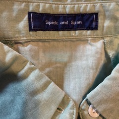 美品処分✨スピックアンドスパン フリル半袖シャツ ミントグリーンの画像