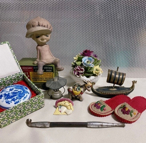 ジャンク 小物入れ アンティーク インテリア 置物 ビンテージ
