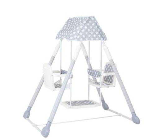 星柄屋根付き　ブランコ 2人用