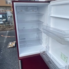 北九州市内配送無料　保証付き AQUA ア クア 冷凍冷蔵庫 (270L・右開き） 2ドア ブルゴーニューレッド AQR-D27B Rの画像