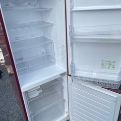 北九州市内配送無料　保証付き AQUA ア クア 冷凍冷蔵庫 (270L・右開き） 2ドア ブルゴーニューレッド AQR-D27B Rの画像