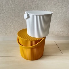 美品 ふた付きバケツ 2つセットオムニウッティ