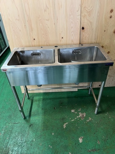 マルゼン2槽シンク  1000x450x800