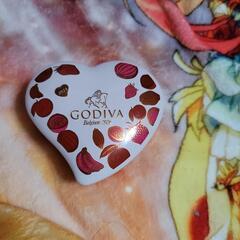 GODIVA 2024年バレンタイン限定 空缶 薄いピンク ハート型