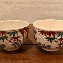 赤絵　湯呑茶碗2個セット未使用品の画像