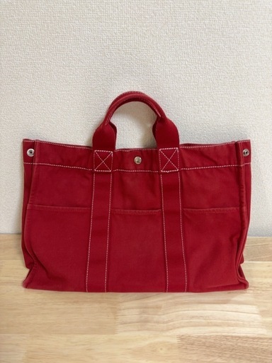 ✨HERMES✨ ドーヴィル MM トートバッグ レッド美品エルメス新社会人