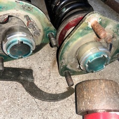 180SXのクスコのフロント車高調とテインのリア