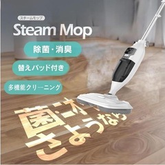 スチームクリーナー 高温スチームモップ 家中どこでも使える 1台多役 白の画像