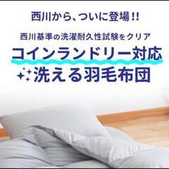 昭和西川 コインランドリーで洗える 羽毛合掛け布団セミダブル