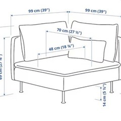 お値下げしました！IKEA ソーデルハムン　ソファの画像