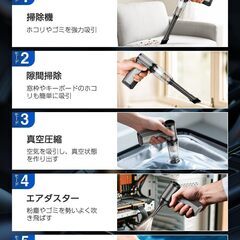 【新品・未使用】2in1 エアダスター＆ハンディクリーナーの画像
