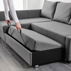 IKEA FRIHETEN フリーヘーテン ソファベッド (グレー)の画像