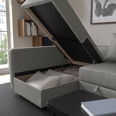 IKEA FRIHETEN フリーヘーテン ソファベッド (グレー)の画像