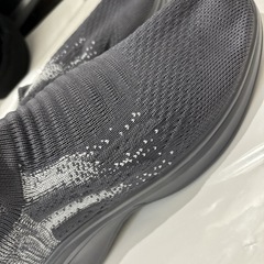 メンズ シューズ スリッポン ランニングシューズ 通気 軽量 運動靴　グレーの画像