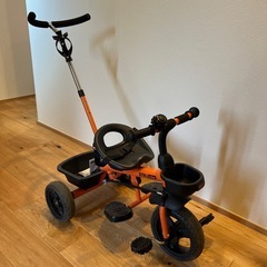 BTM TRIKE 子供用三輪車 押し棒付き・カゴ付き