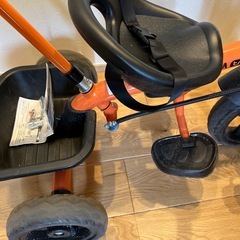 BTM TRIKE 子供用三輪車 押し棒付き・カゴ付きの画像