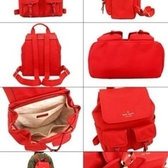 Kate spade(ケイトスペード) リュックサック美品  カーリー WKR00122 レッド ナイロンの画像