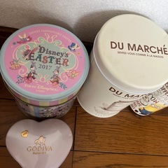 いろいろな空き缶☆ディズニーUSJ GODIVAなど5点セットの画像