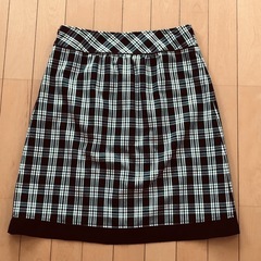 【Reiri dea】チェックひざ丈スカートの画像