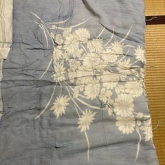 古典柄　ちぢみ肌掛け布団　中古