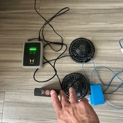 空調服のバッテリー２つと本体セットで