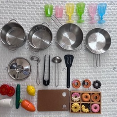 I おままごとセット IKEA 調理道具 野菜 おもちゃ　ドーナツ