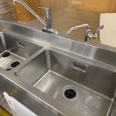 手洗いシンク1台+２槽シンク1台 + INAX・LIXIL　電気温水器