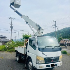 三菱　キャンター　高所作業車　平成18年　8.6万キロ車検あり　地上高9.9mの画像