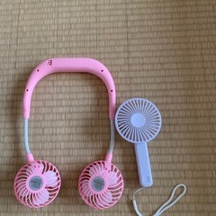 2台セットハンディファン、ネックファン
