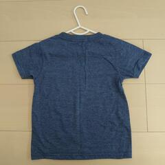 【100cm】子供服 ベビー服 半袖 Tシャツ 男の子 女の子 ブルー 英字の画像