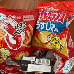かっぱえびせん　ポテトチップス　チョコあんぱん　　の画像
