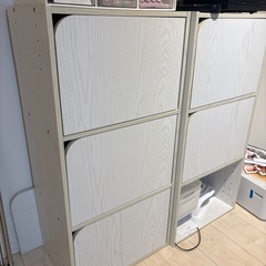 蓋付きカラーボックス2個