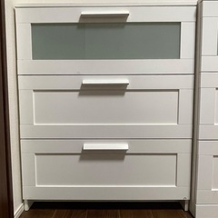 IKEAイケアBRIMNES ブリムネス チェスト（引き出し×3） (さとう