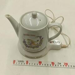 0514-025 陶器ポット・電気加温台セット