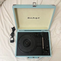Onkyo レコードプレーヤー 本体 水色