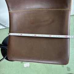 お引渡し決定！♪491 昇降式カウンターチェア 2個セット バーチェア  ハイチェア カフェチェア モダンチェア アイランドチェア  足置きあり 高さ調節レバー付き 背もたれあり レザー調 ブラウン オシャレ 回転式 オシャレチェアの画像
